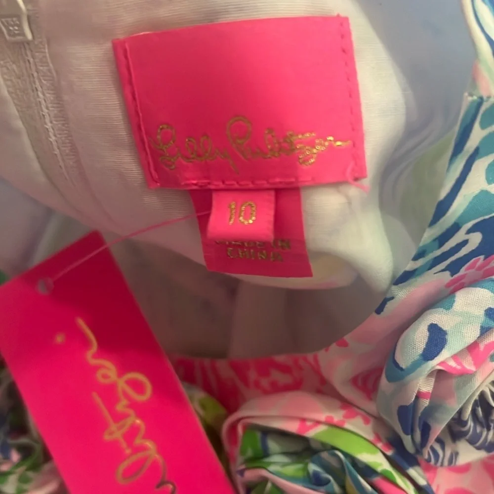 Lilly Pulitzer girls shift dress in print cheek to cheek size 10 NWT RARE!